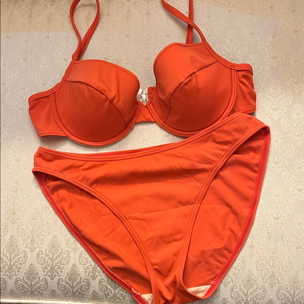 SPIEGEL Women's Orange Bikini Set 10